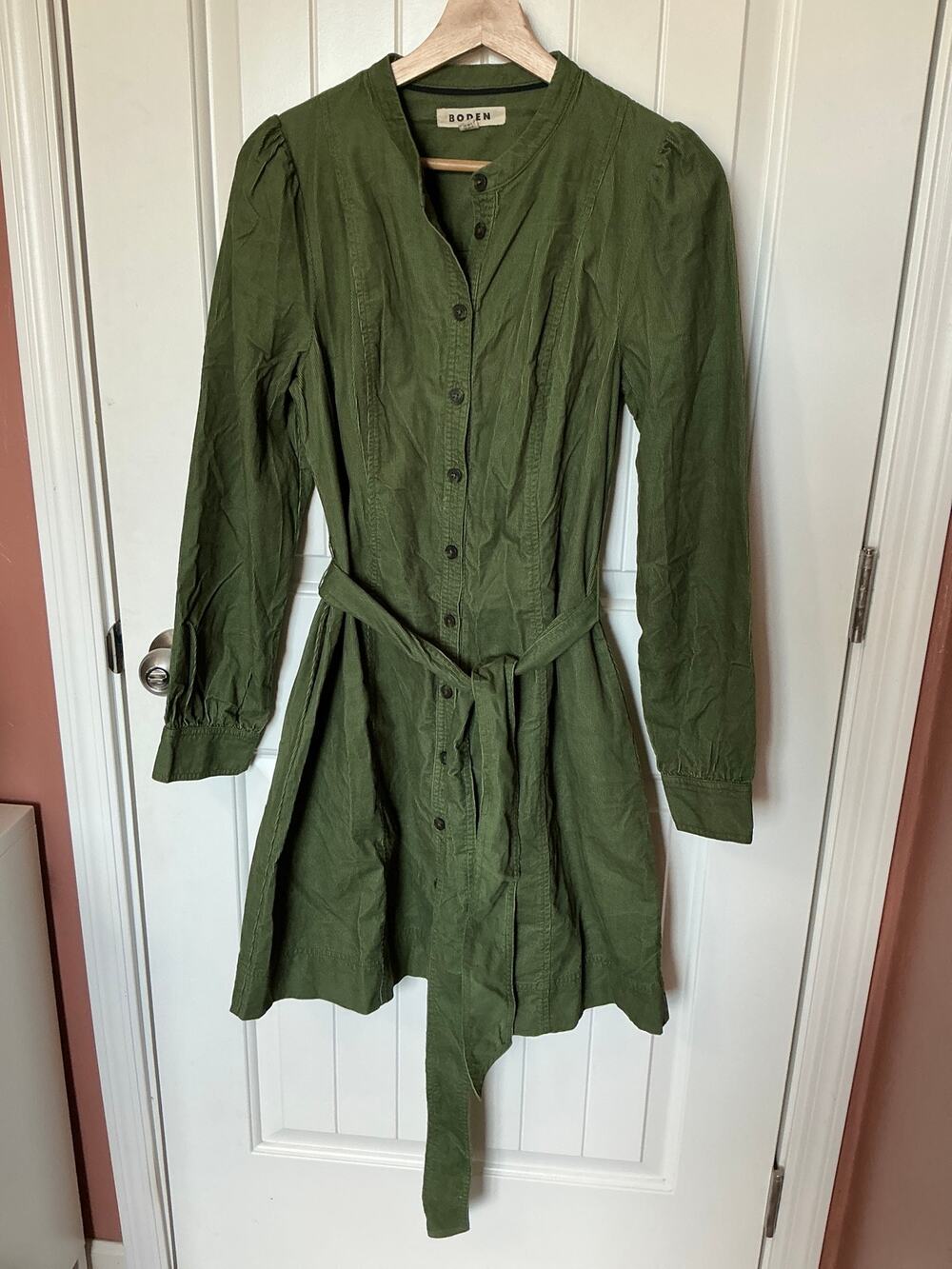 Boden Rhonda Corduroy Short Dress W8R Forest Green